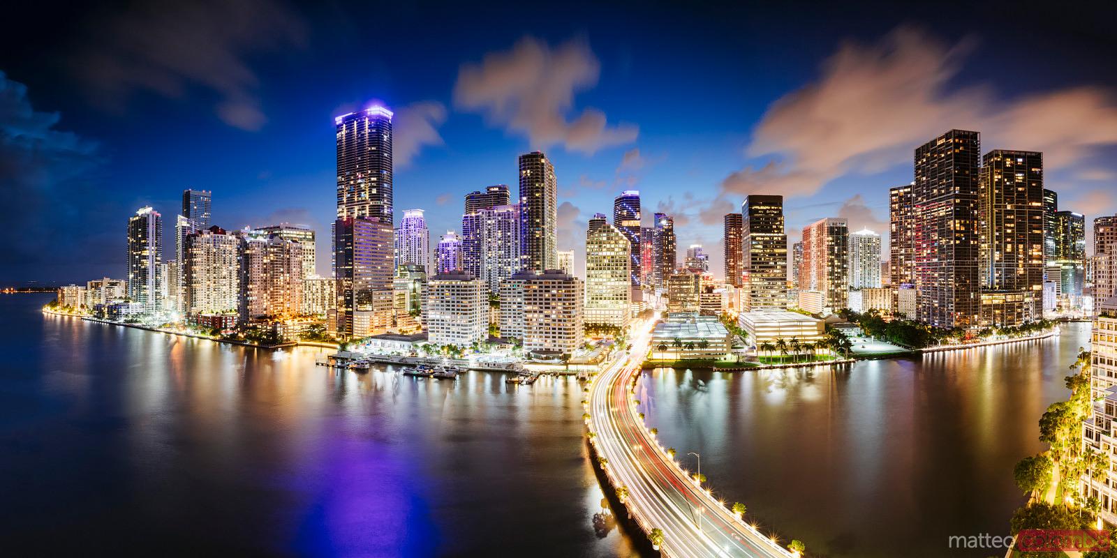 Brickell Miami Skyline at Night